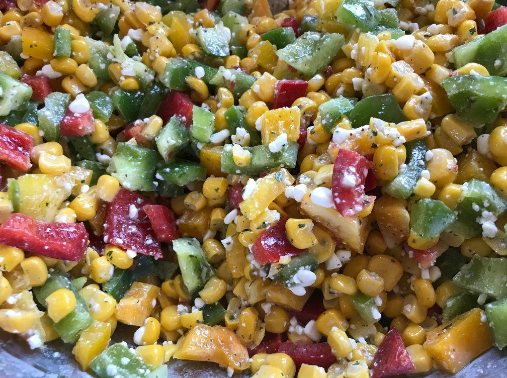 Mais Paprika Salat Mit Kornigem Frischkase Rezeptfamilie